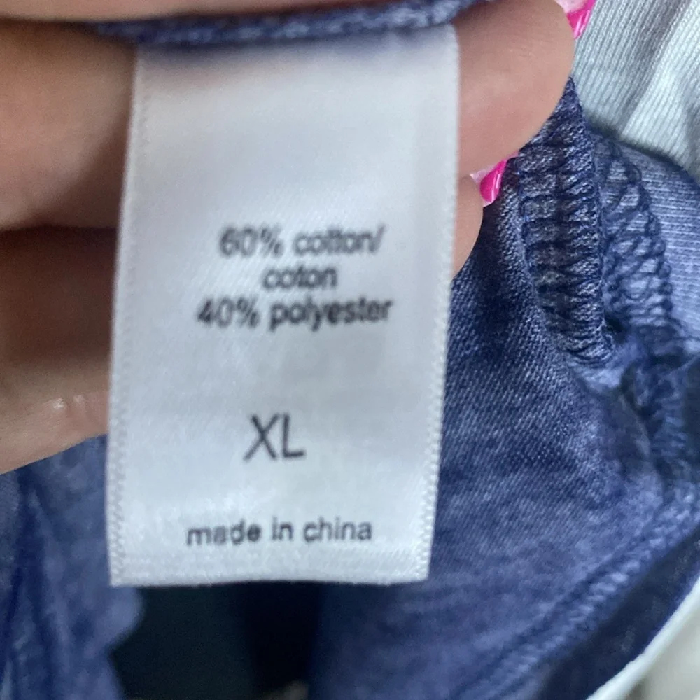 Maurices Women’s Long Sleeve Hooded Tee Tunic Blue Gray White Sz XL NWT